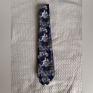 J. Garcia silk tie in Blue and Black